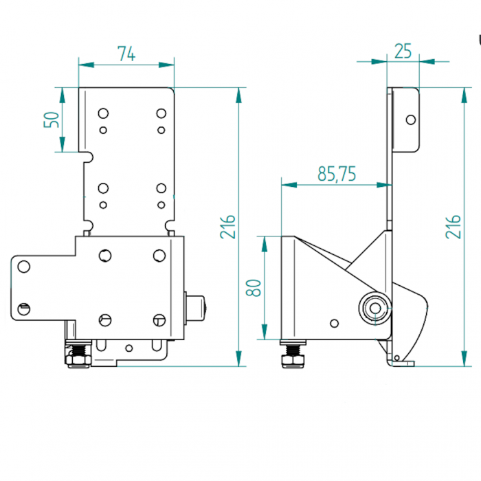 Kabelbreuk beveiliging 1000kg (Set L+R)
