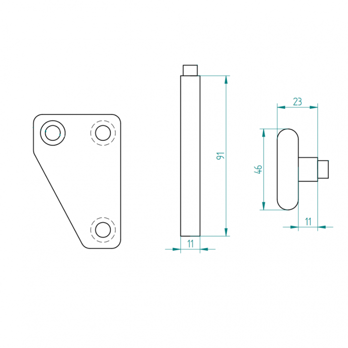 Tandemlooprol voor bodemconsole LS200/LS250 links of rechts