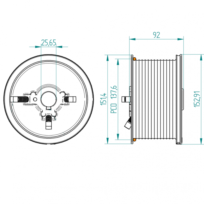 Kabeltrommel NS set  1" D525-216-1