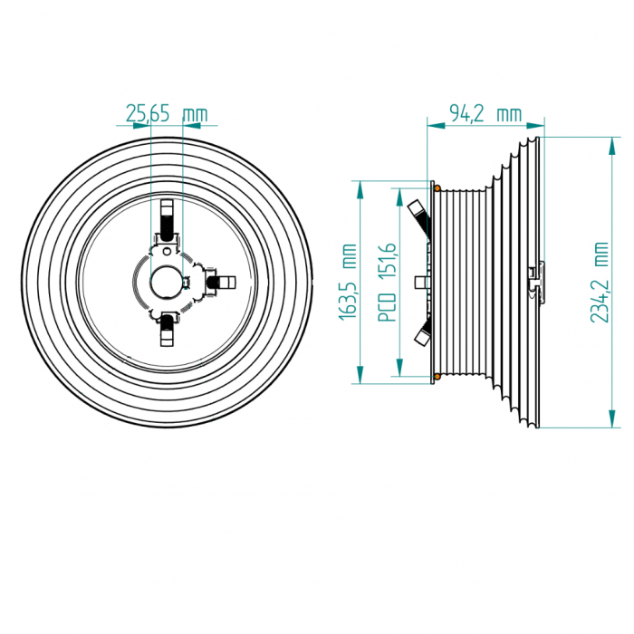 Kabeltrommel set 1" D575-120-100