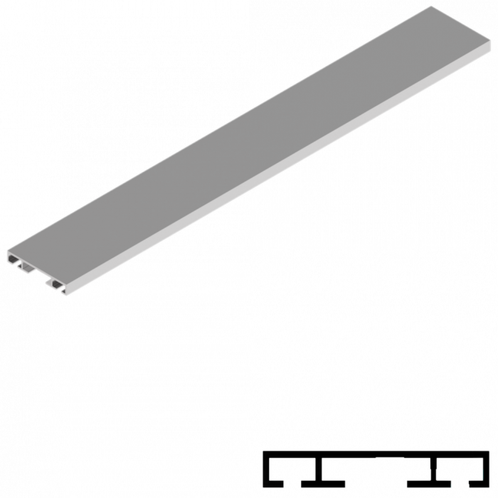 Plat onderprofiel brute L = 6.000 mm