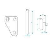 Tandemlooprol voor bodemconsole LS200/LS250 links of rechts